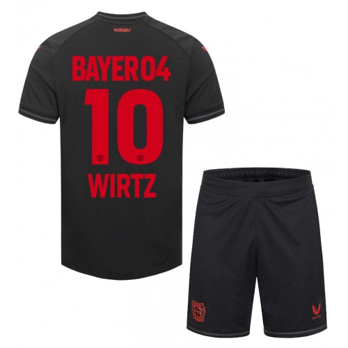 Bayer Leverkusen Florian Wirtz #10 Domaci Dres za djecu 2023-24 Kratak Rukav (+ Kratke hlače)